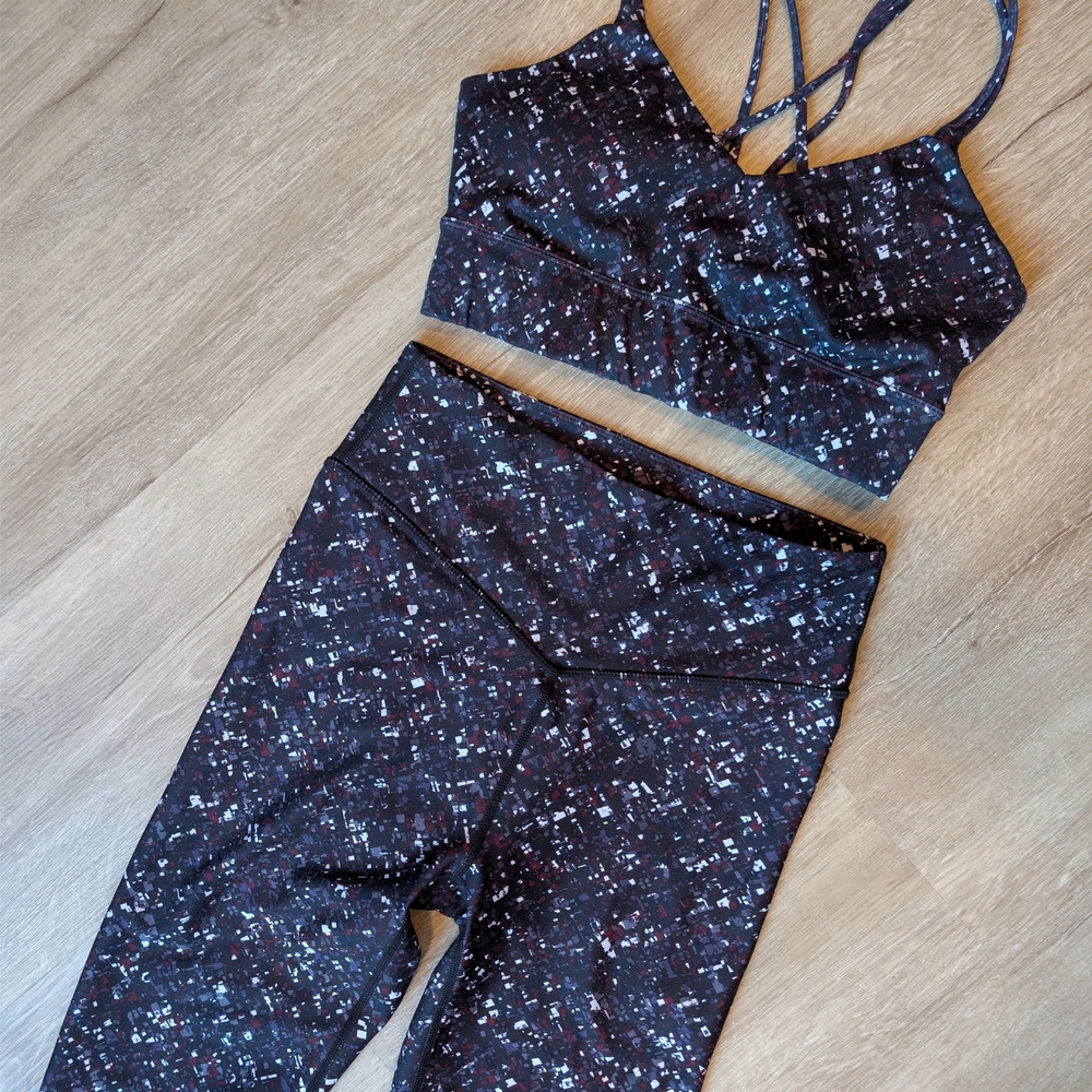 Joylab Multicolor Patterned Set Leggings And Bra - image 2